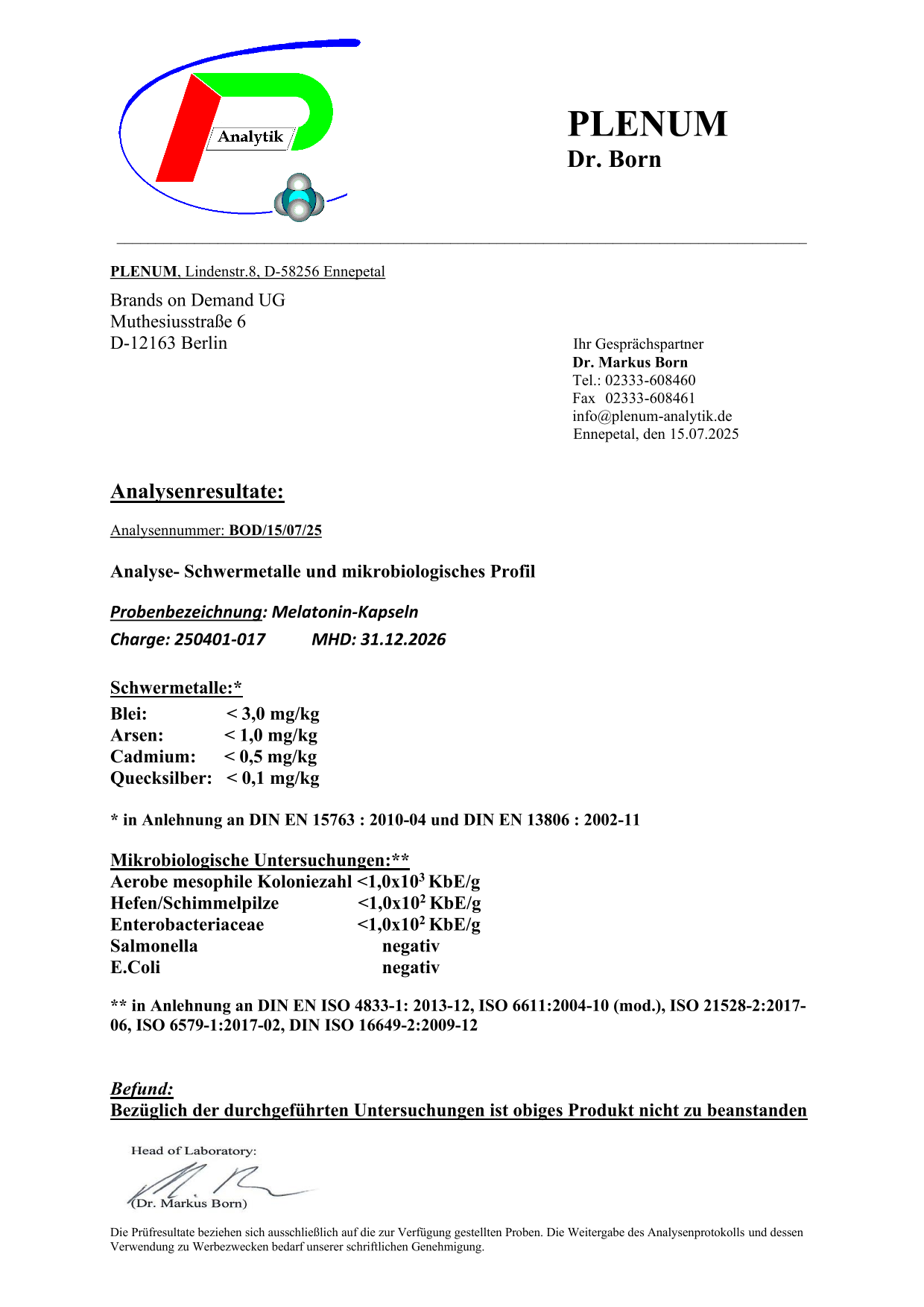 Melatonin - 75 Kapseln