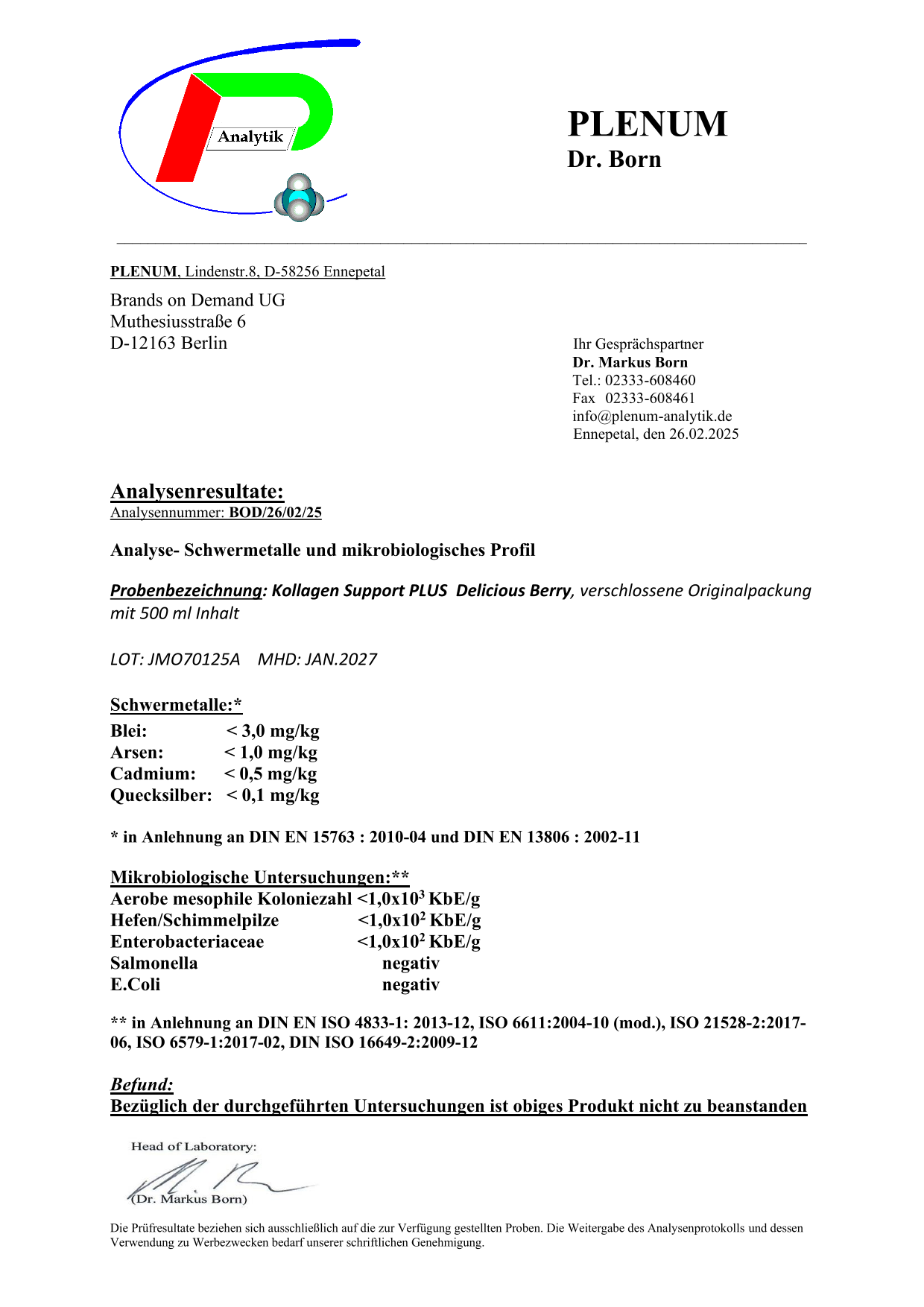 Collagen Support PLUS+ Shots - Wild Berry - 500ml