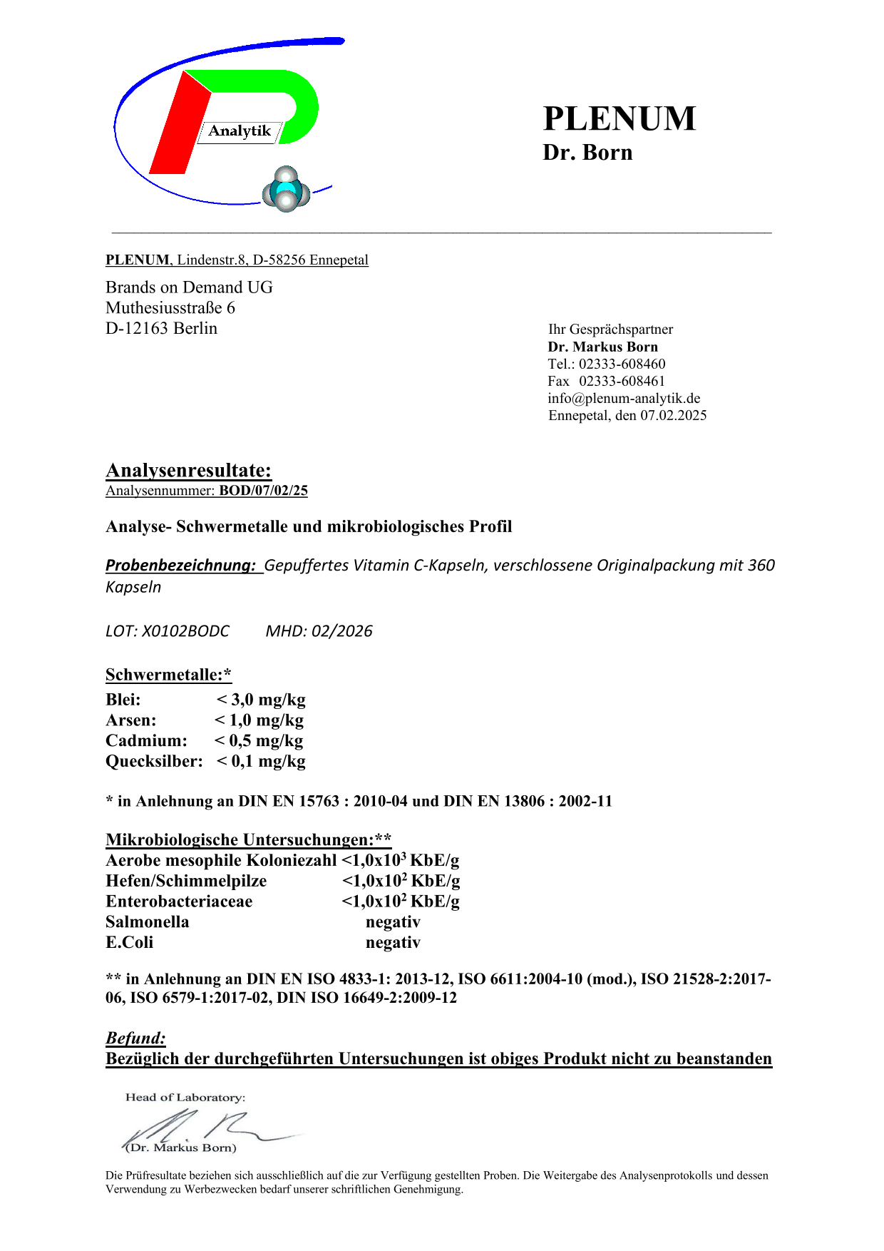 Gepuffertes Vitamin C 500mg + Magnesium - 240 Kapseln
