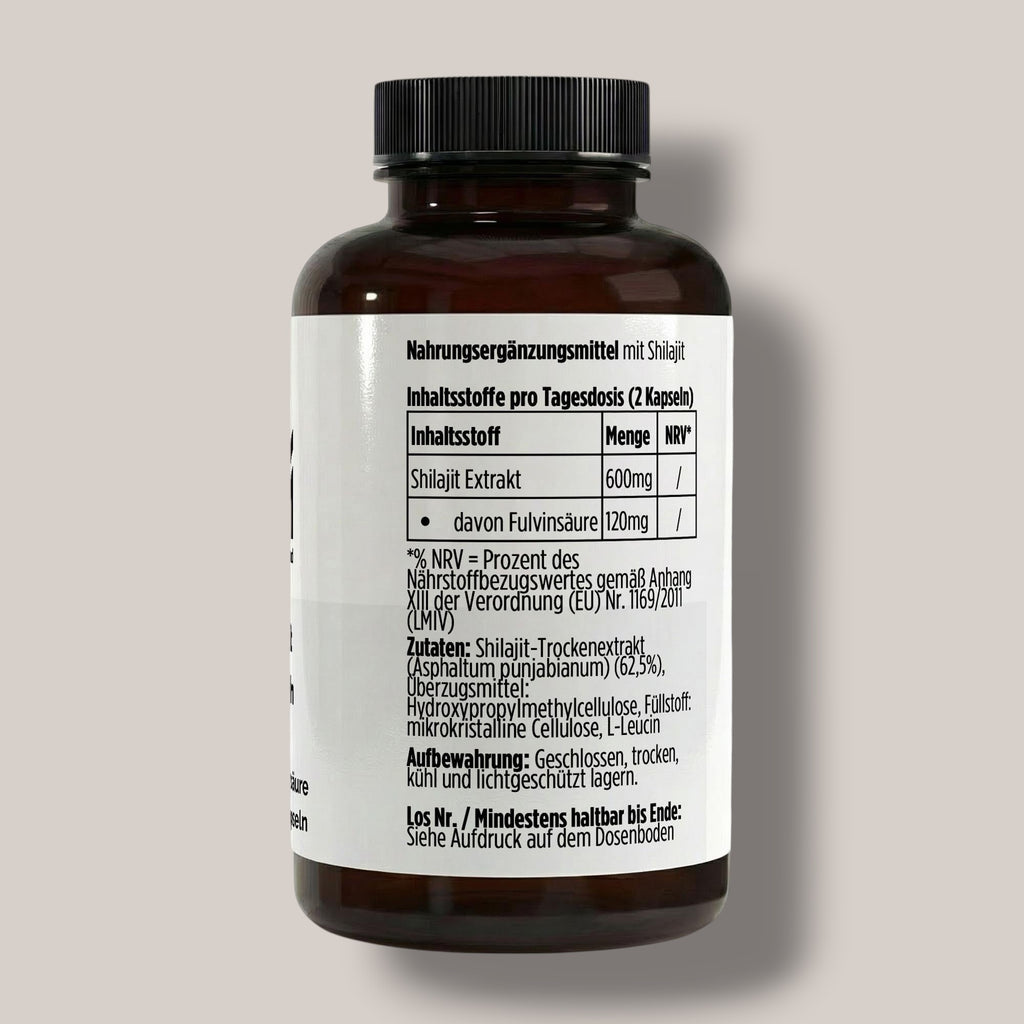 Shilajit (20% Fulvinsäure) - 90 vegane Kapseln