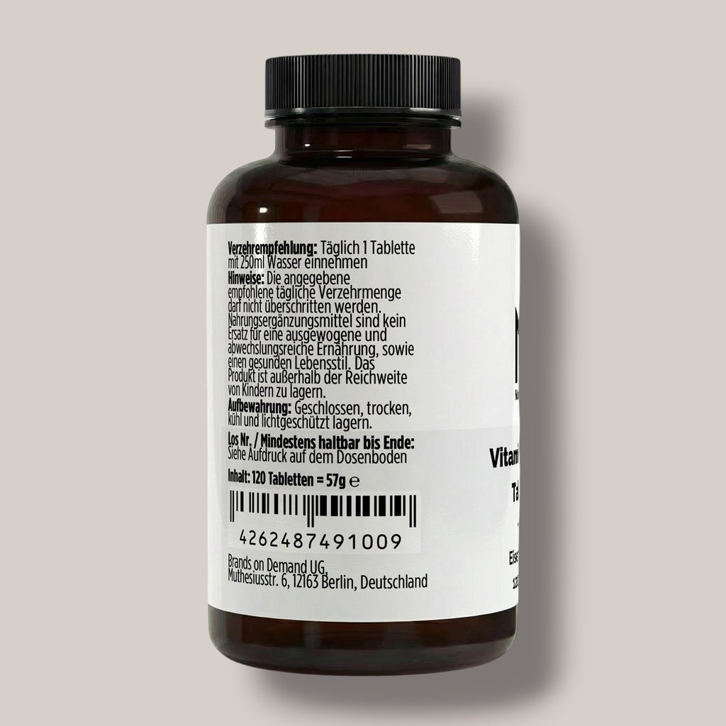 Eisen + Vitamin C - 120 vegane Tabletten