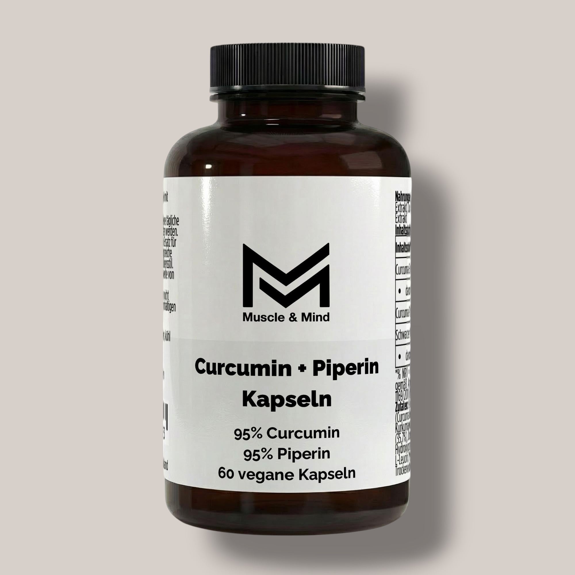 Curcuma (95% Curcumin) + Piperin - 60 vegane Kapseln