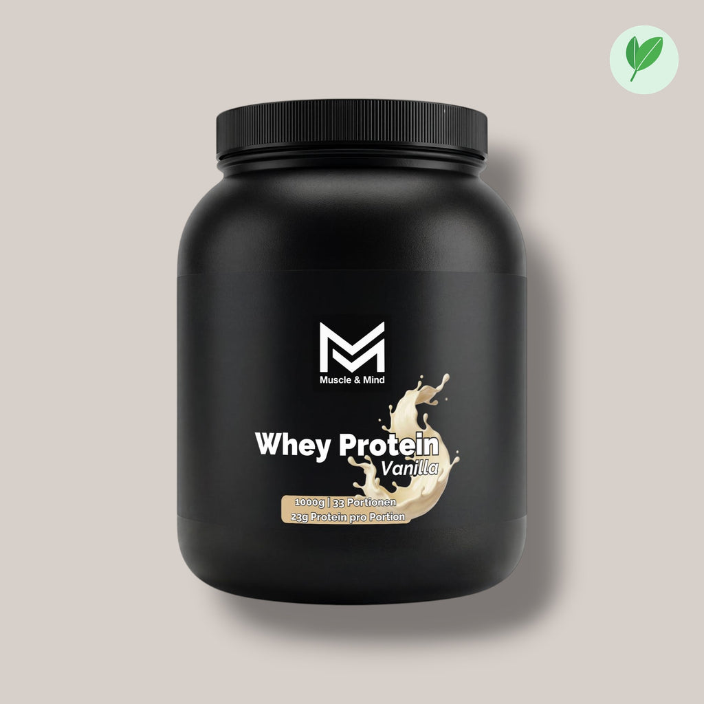 Muscle&Mind Whey Protein Vanille – leicht verdaulich – 1000g