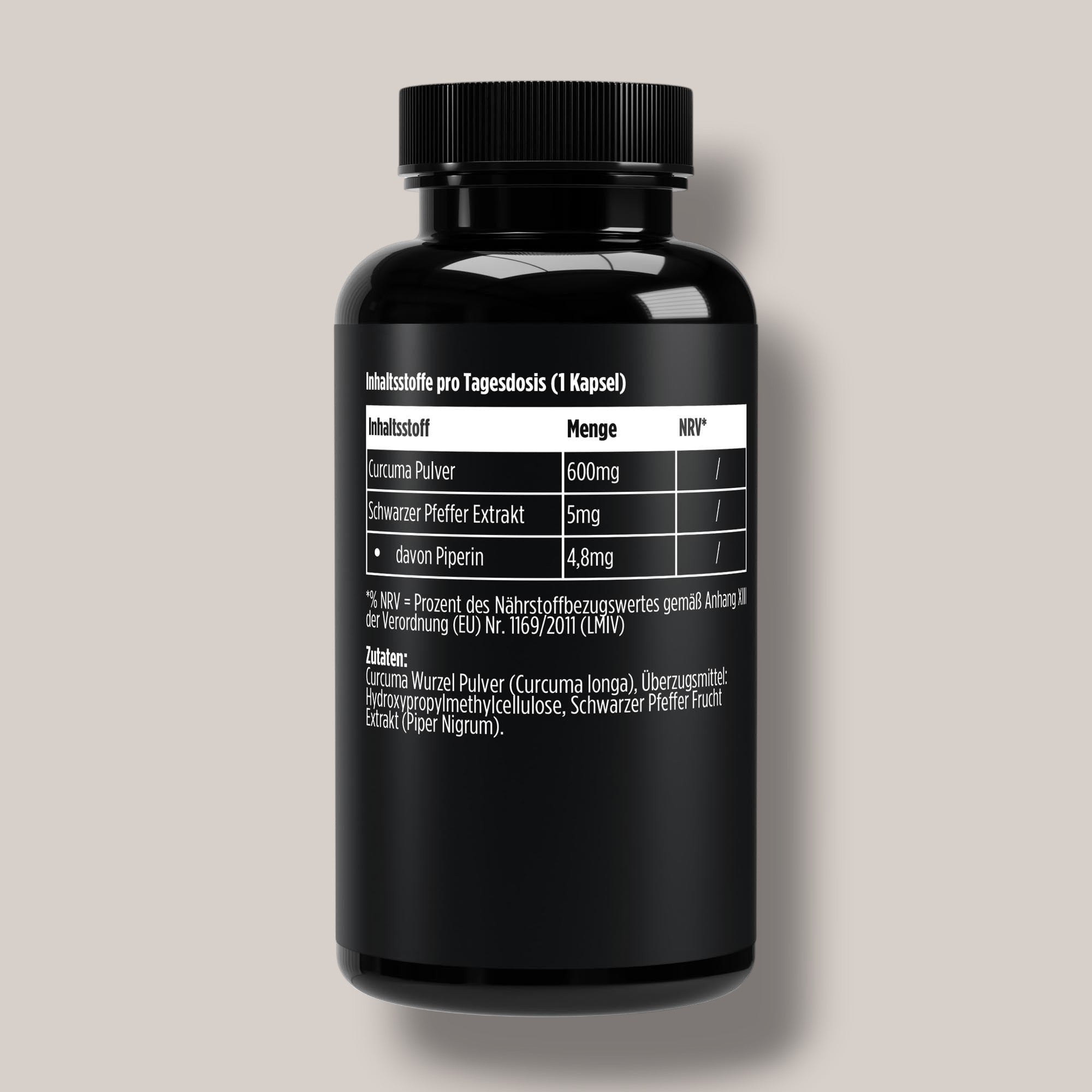 Kurkuma + Piperin - 60 Kapseln