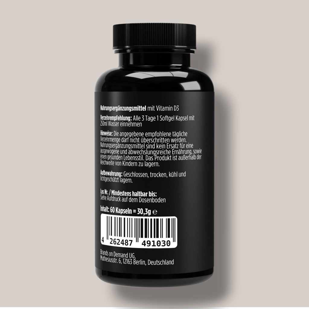 Vitamin D3 3.000 I.E - 60 vegane Softgels