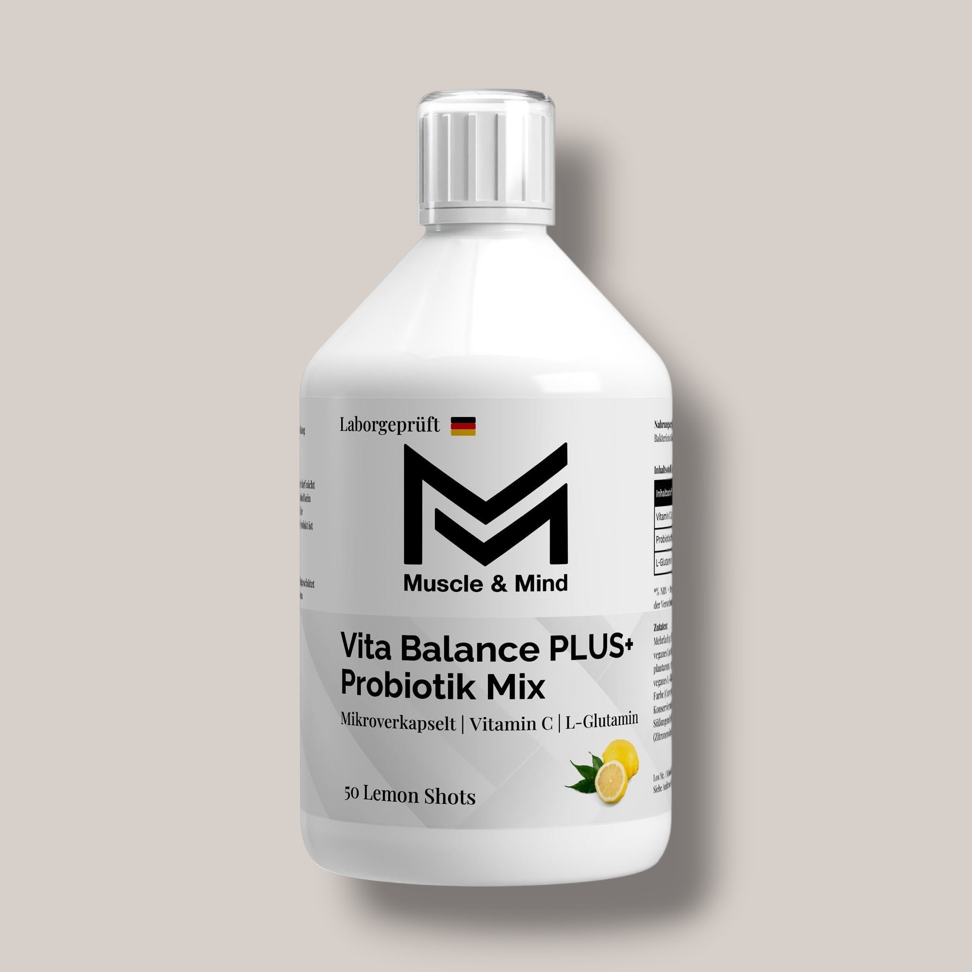 Vita Balance + Probiotik Mix- mikroverkapselt - Lemon - 500ml