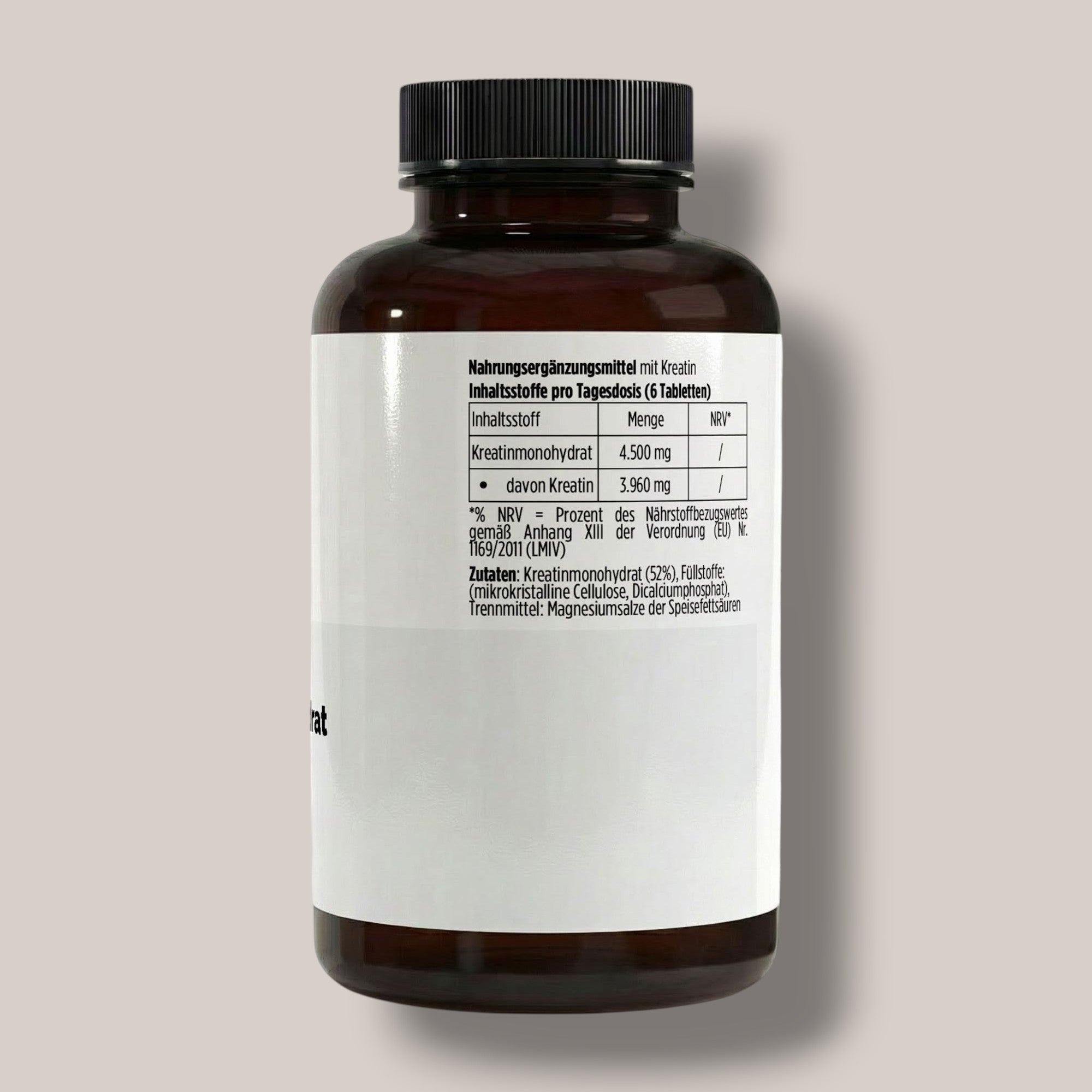 Kreatin Monohydrat - 180 vegane Tabletten