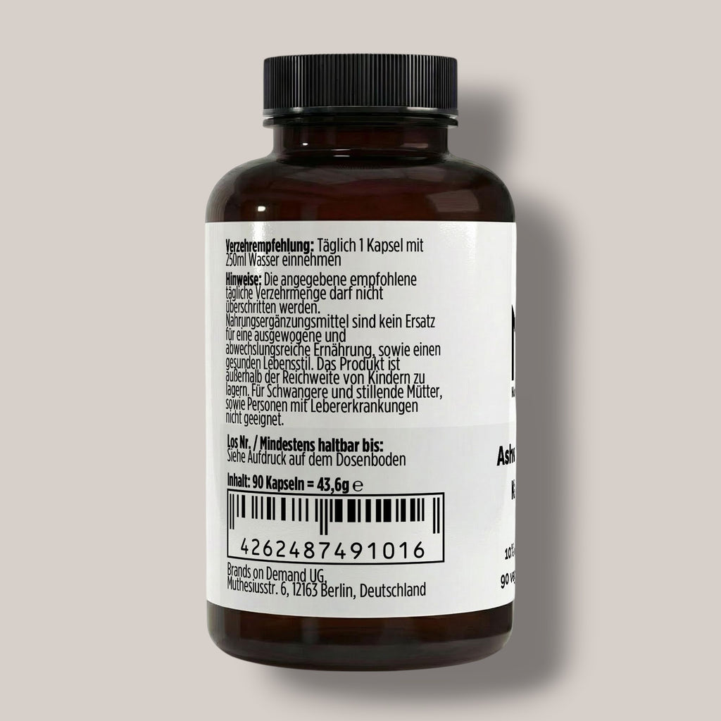 Ashwagandha (10% Withanolide) - 90 vegane Kapseln