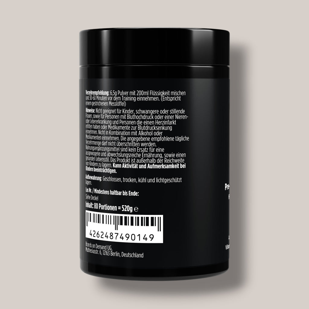 Pre-Workout Booster Himbeere - 520g
