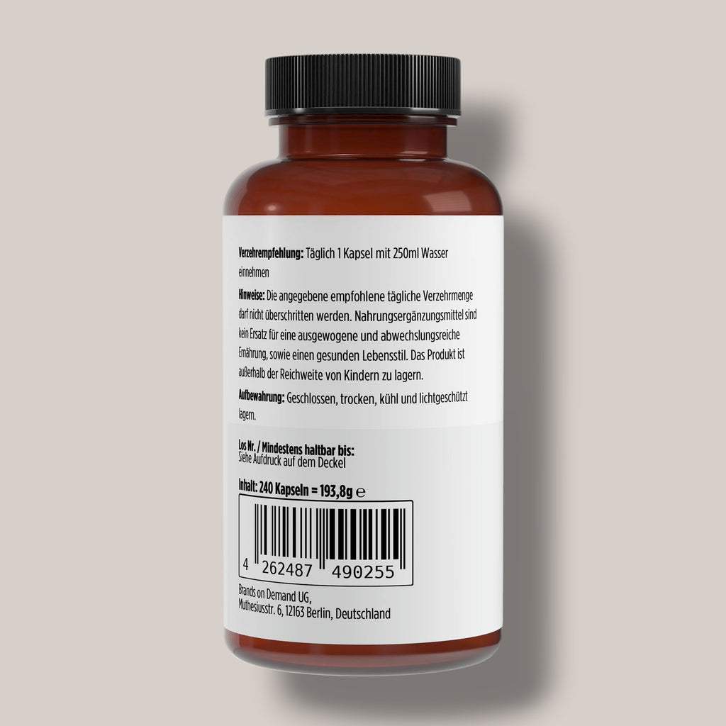 Gepuffertes Vitamin C 500mg + Magnesium - 240 Kapseln
