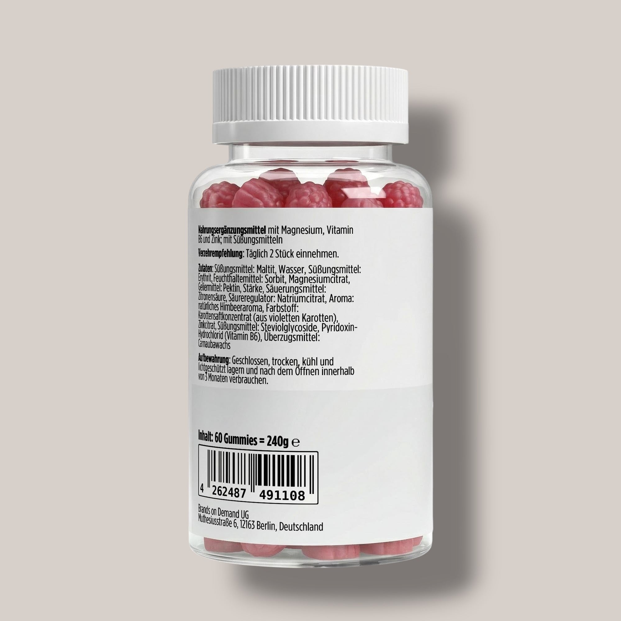 Magnesium + Zink + B6 Gummies - 60 Stk.
