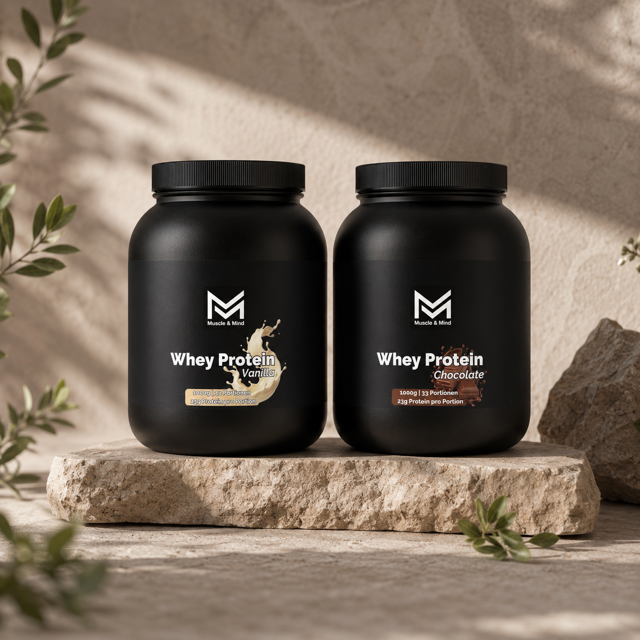 Whey Bundle (1Kg Vanille + 1 Kg Schoko)