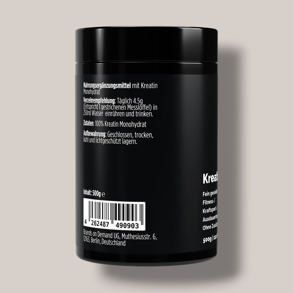 Kreatin Monohydrat - Geschmacksneutral - 500g