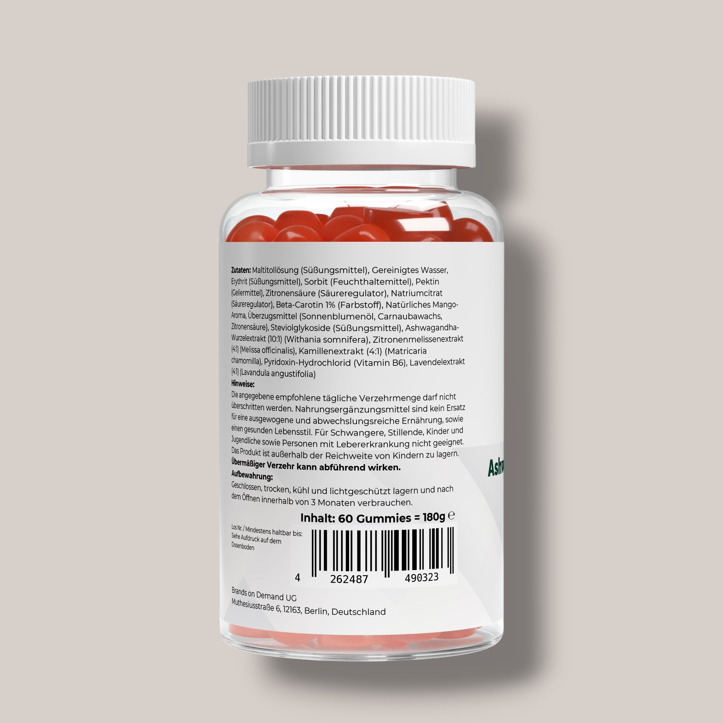 Ashwagandha + Vitamin B6 Gummies - 60 pcs.
