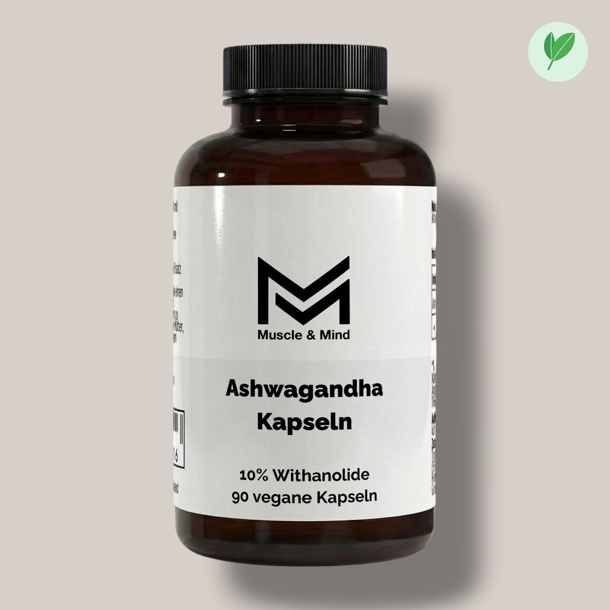 Muscle&Mind Ashwagandha – leicht verdaulich – 90 vegane Kapseln