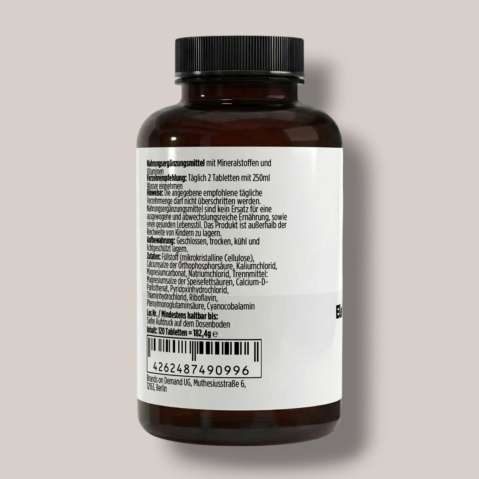 Muscle&Mind Elektrolyt Komplex – 120 vegane Tabletten