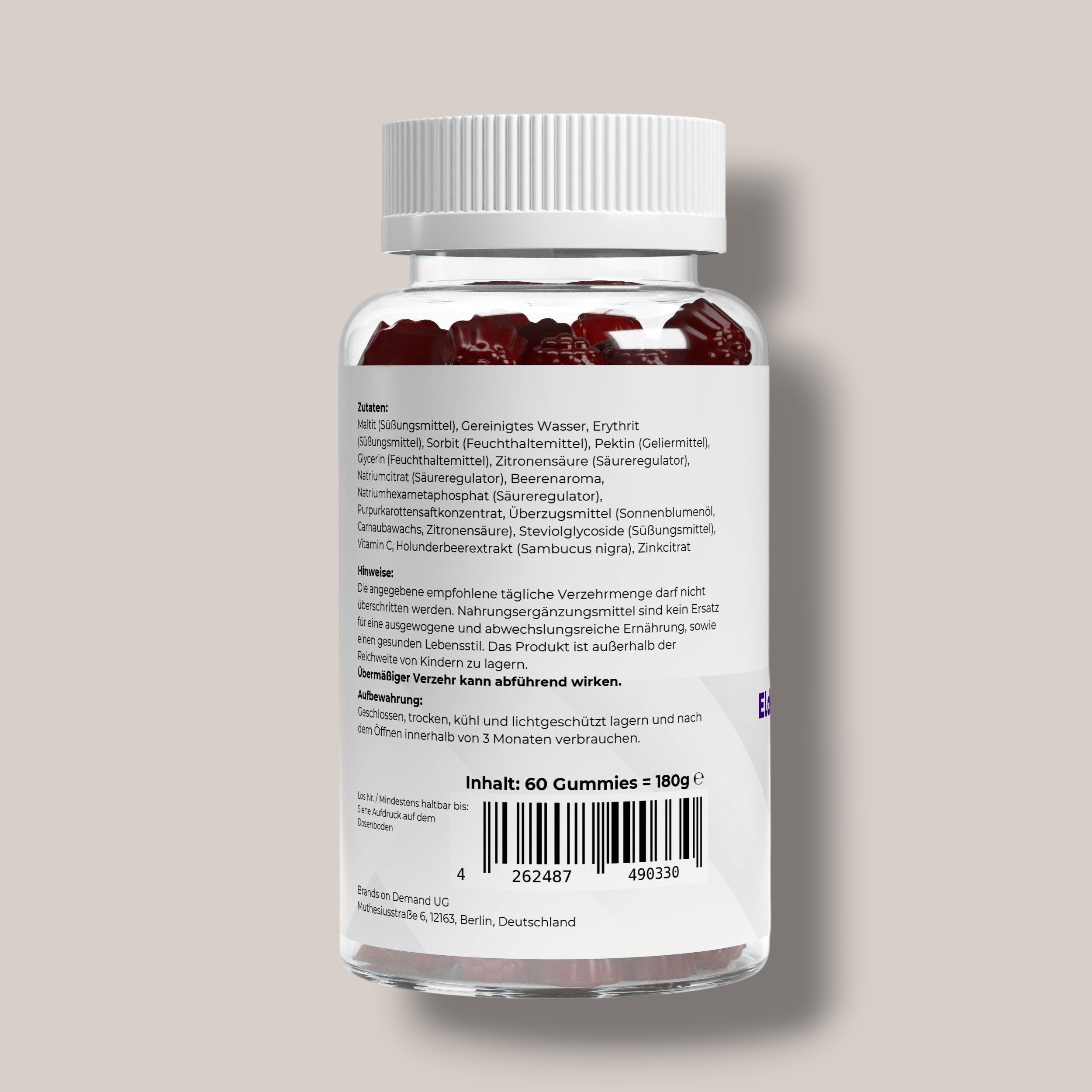 Elderberry + Vitamin C + Zinc Gummies - 60 pcs.