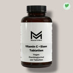 Muscle&Mind Eisen + Vitamin C – leicht verdaulich – 120 vegane Tabletten