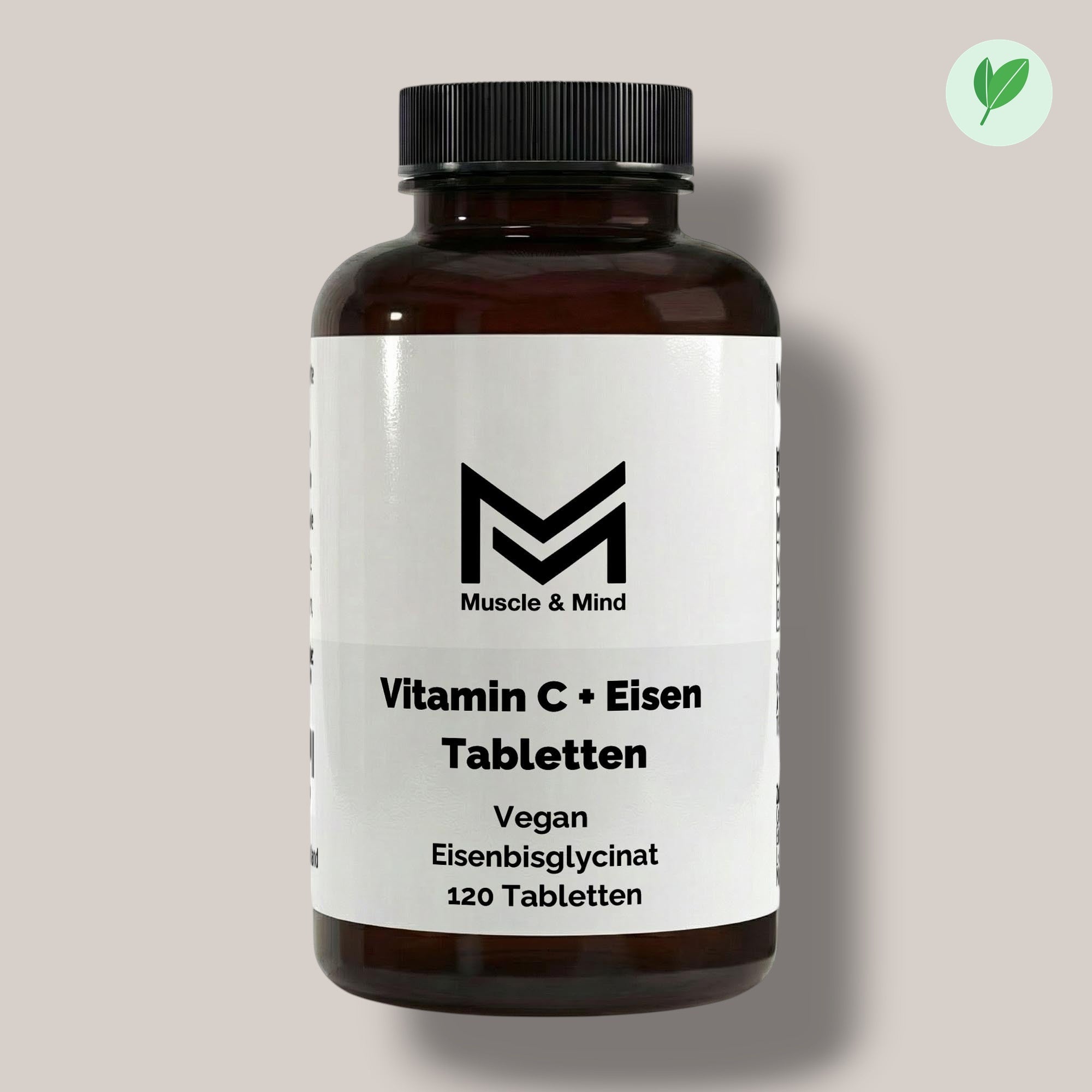 Muscle&Mind Eisen + Vitamin C – leicht verdaulich – 120 vegane Tabletten
