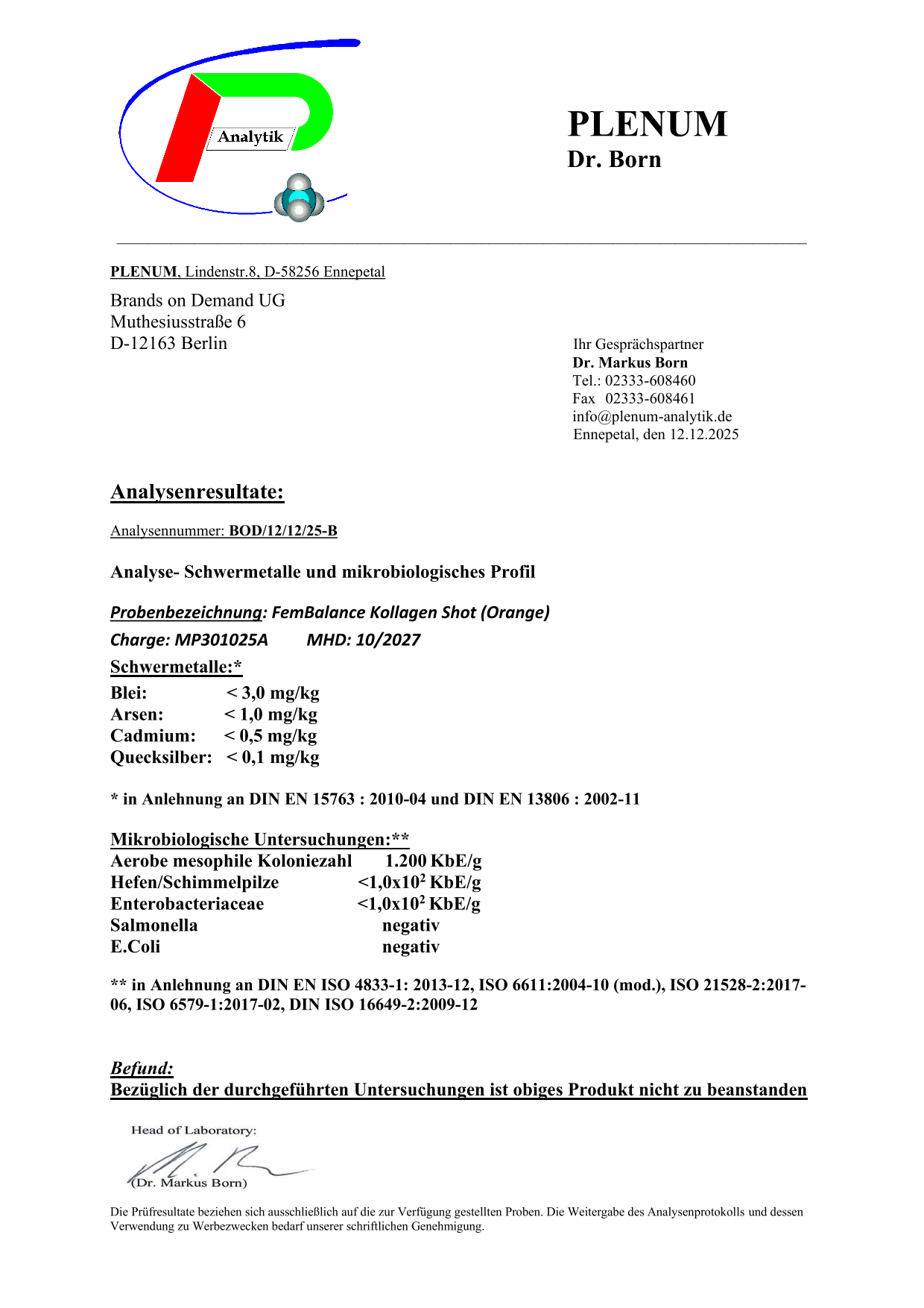 FemBalance Shots Plus+ - 500ml