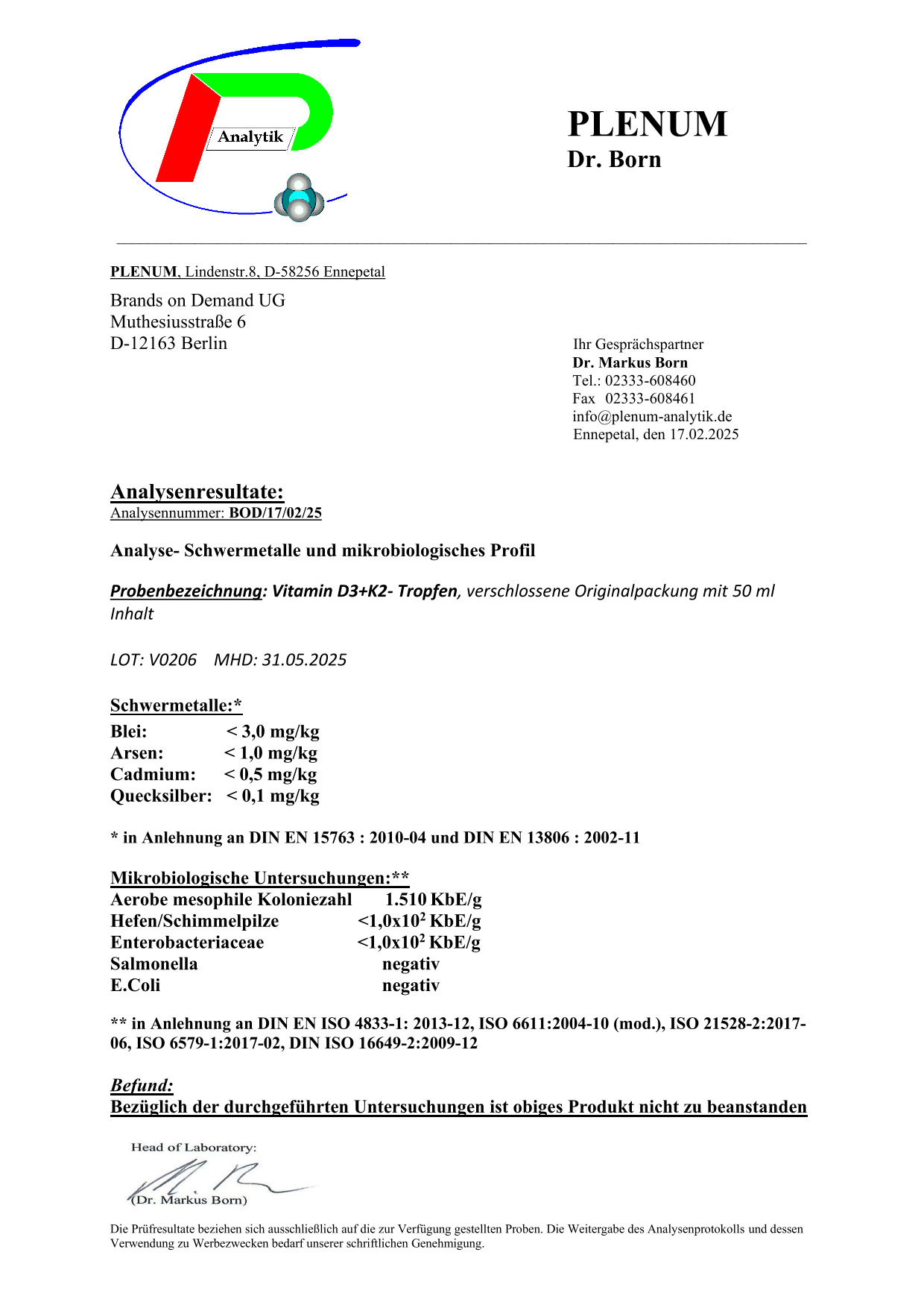 Vitamin D3 + K2 - 50ml