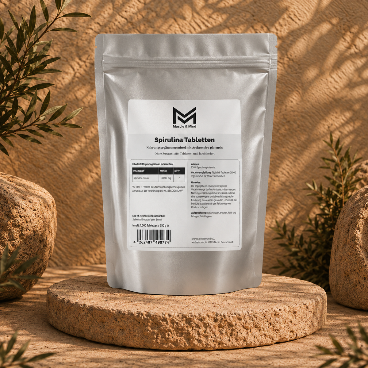 Muscle&Mind Spirulina – 1000 Tabletten