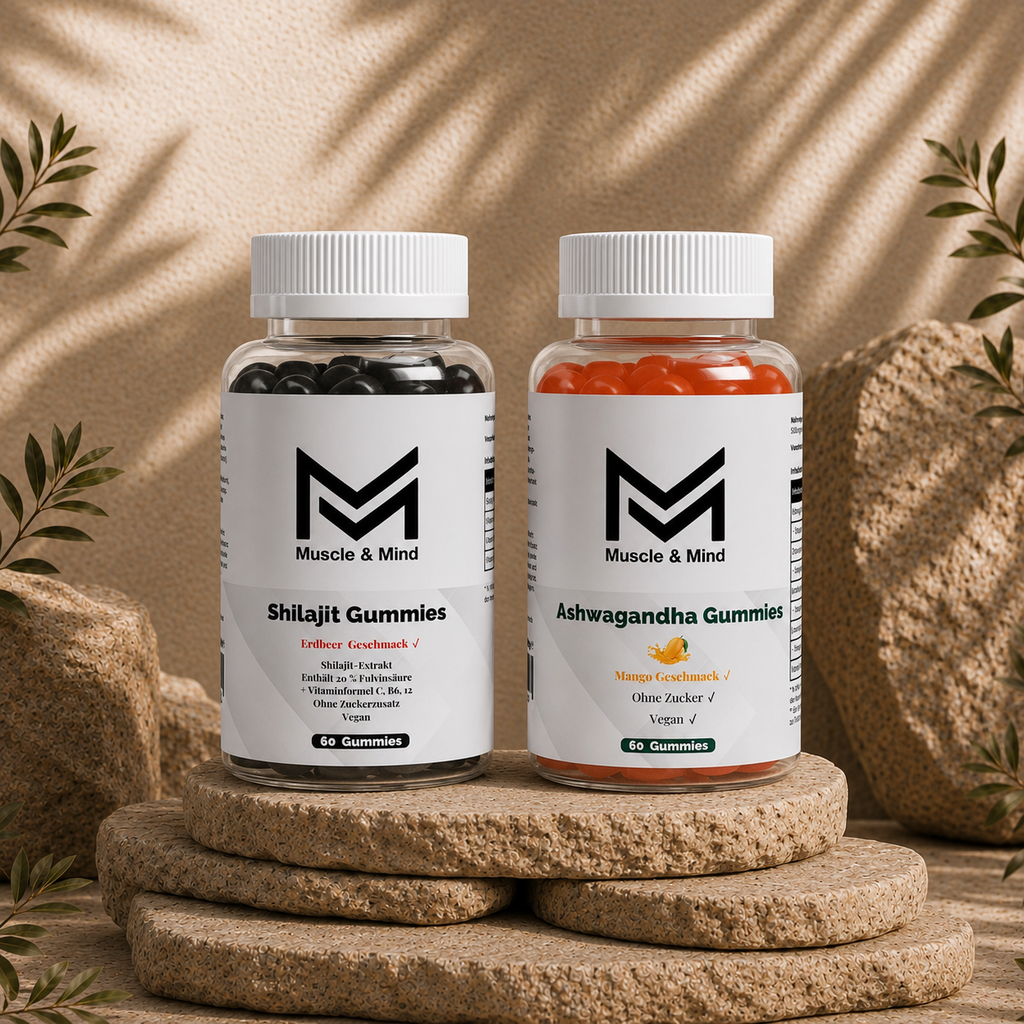 Muscle&Mind Mind Stack – Shilajit Gummies + Ashwagandha Gummies – 120 Stück
