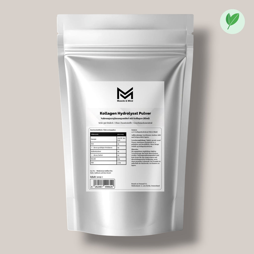 Muscle&Mind Kollagen Hydrolysat Pulver – leicht verdaulich – 500g