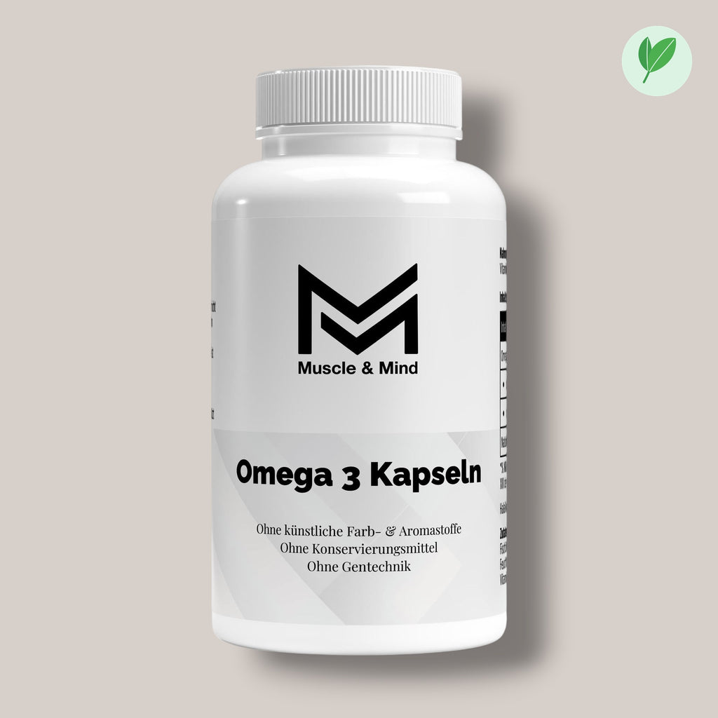 Muscle&Mind Omega 3 Triglyceride 18/12 (Halal) – leicht verdaulich – 140 Softgels