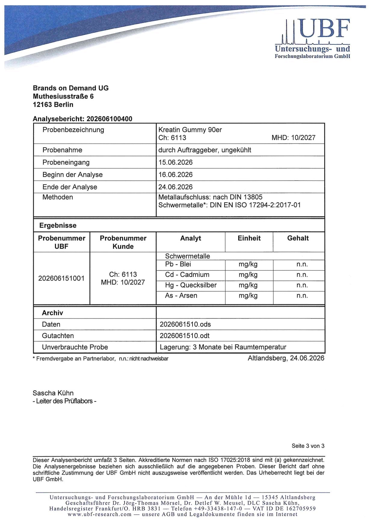 Kreatin Gummies Kirsche - 90 Stk.