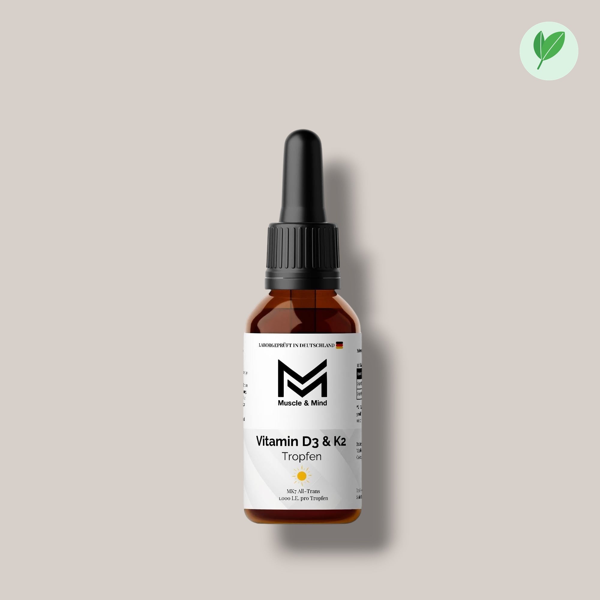 Muscle&Mind Vitamin D3 + K2 - leicht verdaulich – 50ml