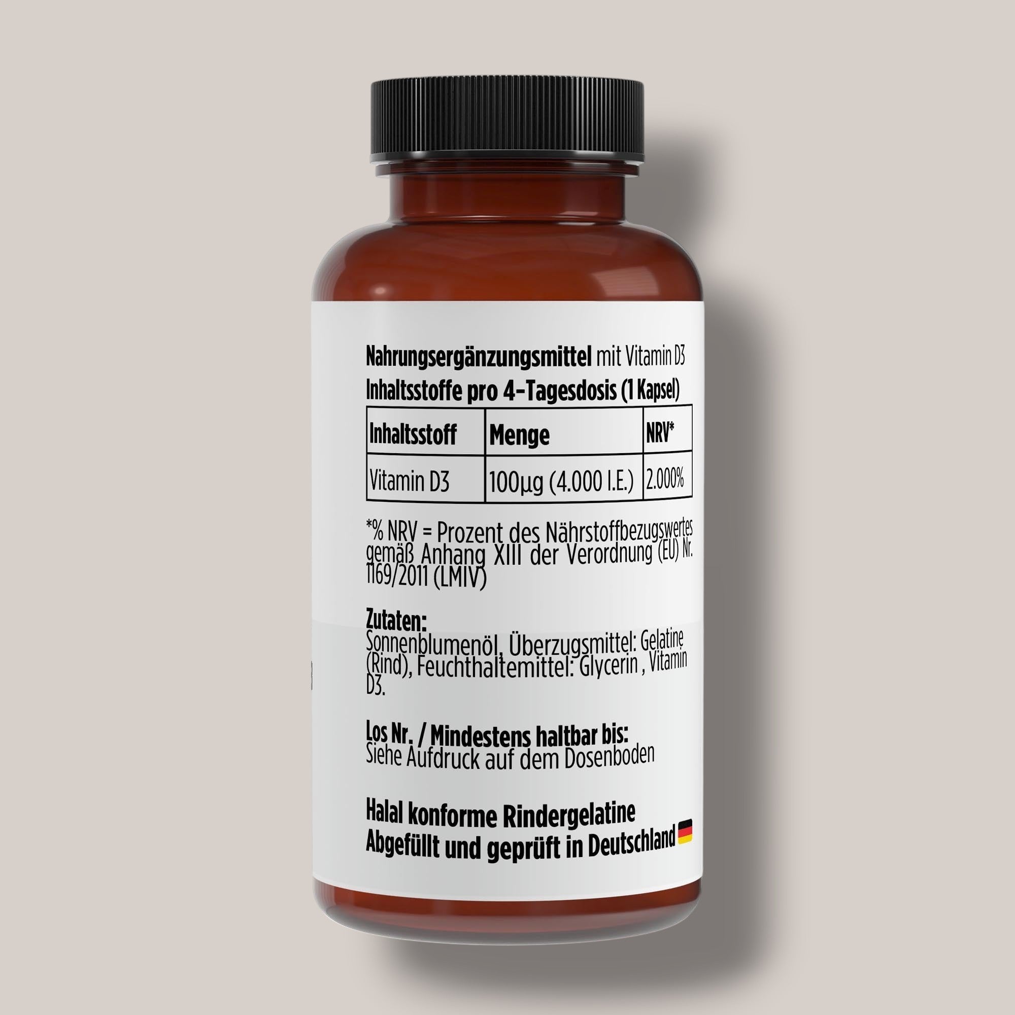 Vitamin D3 4.000 IE - 180 Softgels
