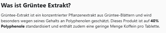 Grüntee Extrakt 40% Polyphenole - 60 Kapseln