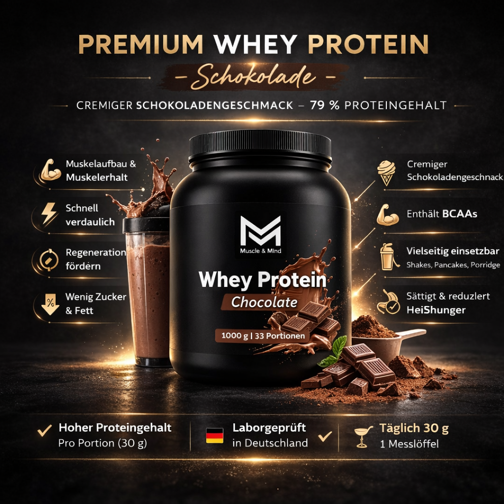Premium Whey Protein Schokolade - 1.000g