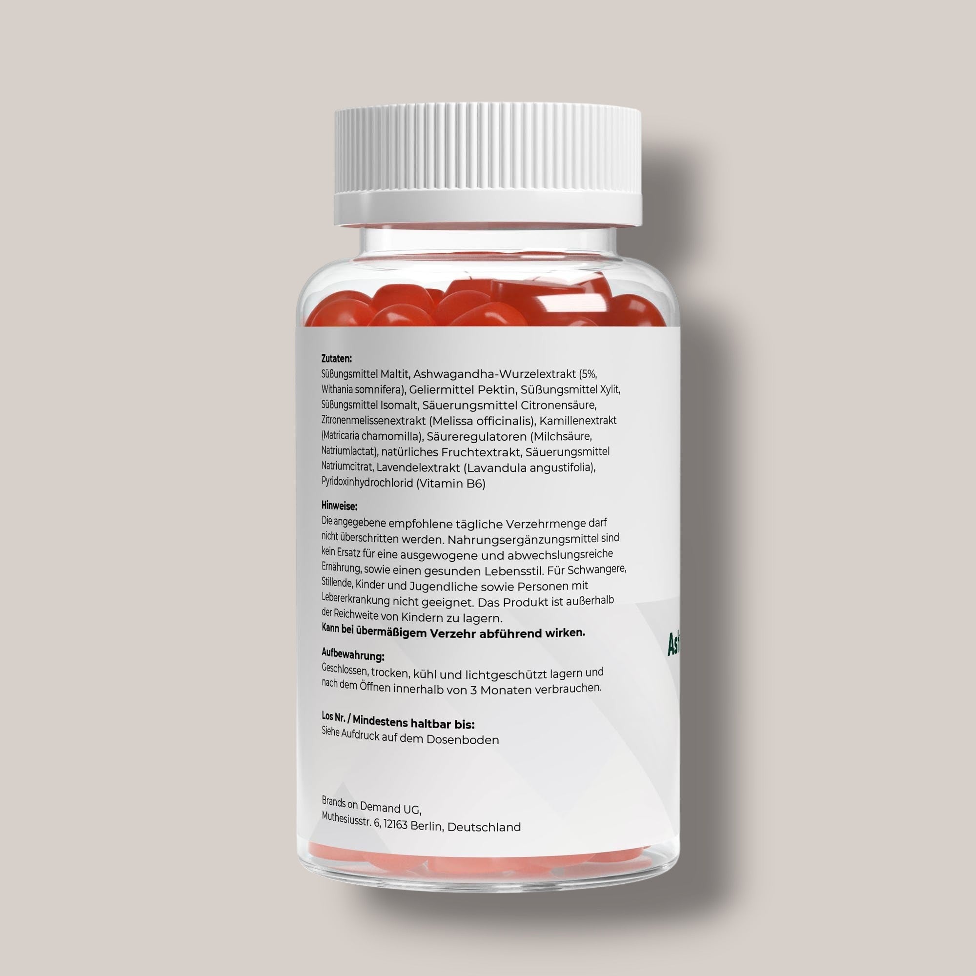 Premium Ashwagandha Gummies 300 + Vitamin B6,- 60 Stk