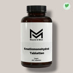 Muscle&Mind Kreatin Monohydrat – leicht verdaulich – 180 vegane Tabletten