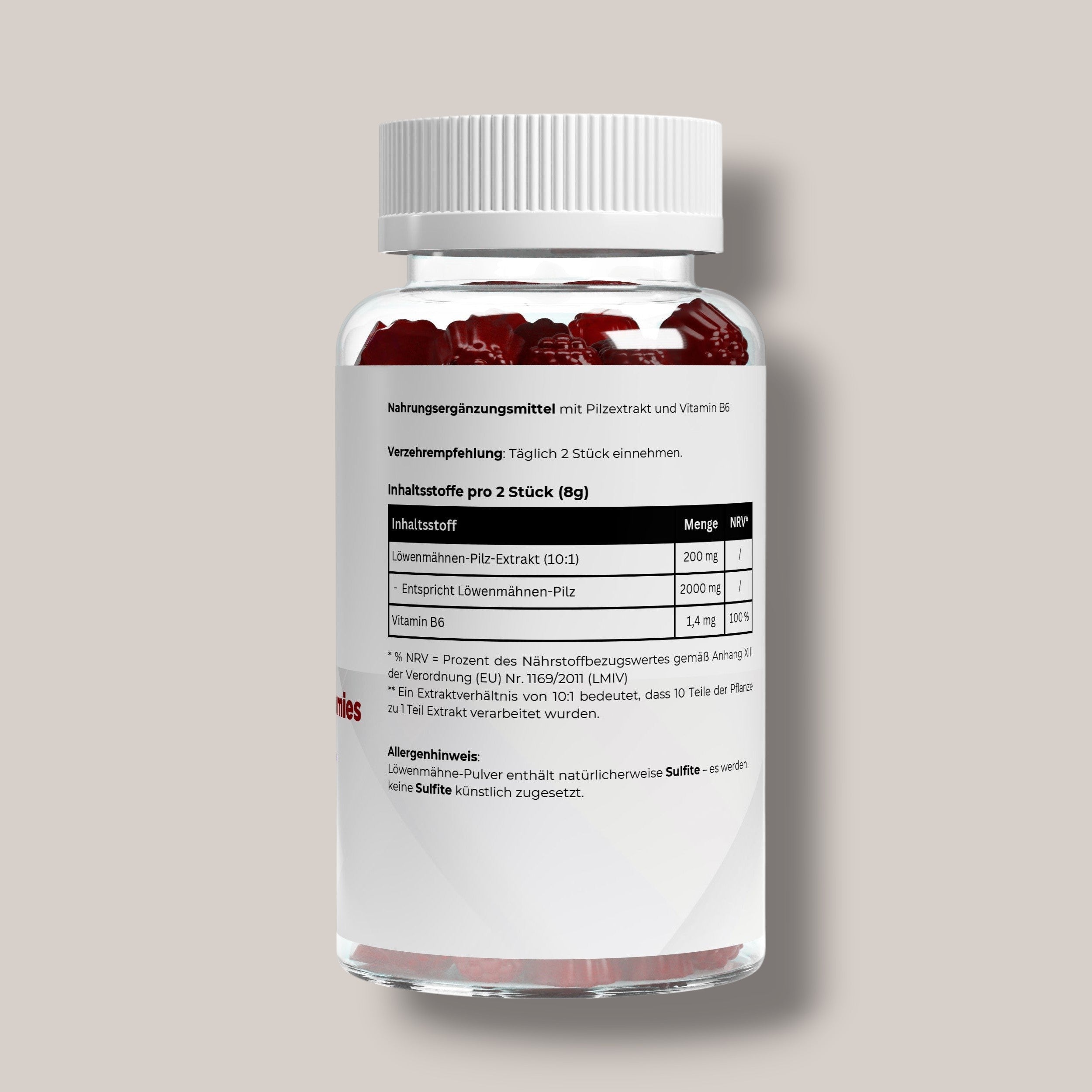 Lion's Mane + Vitamin B6 Gummies - 60 pcs.