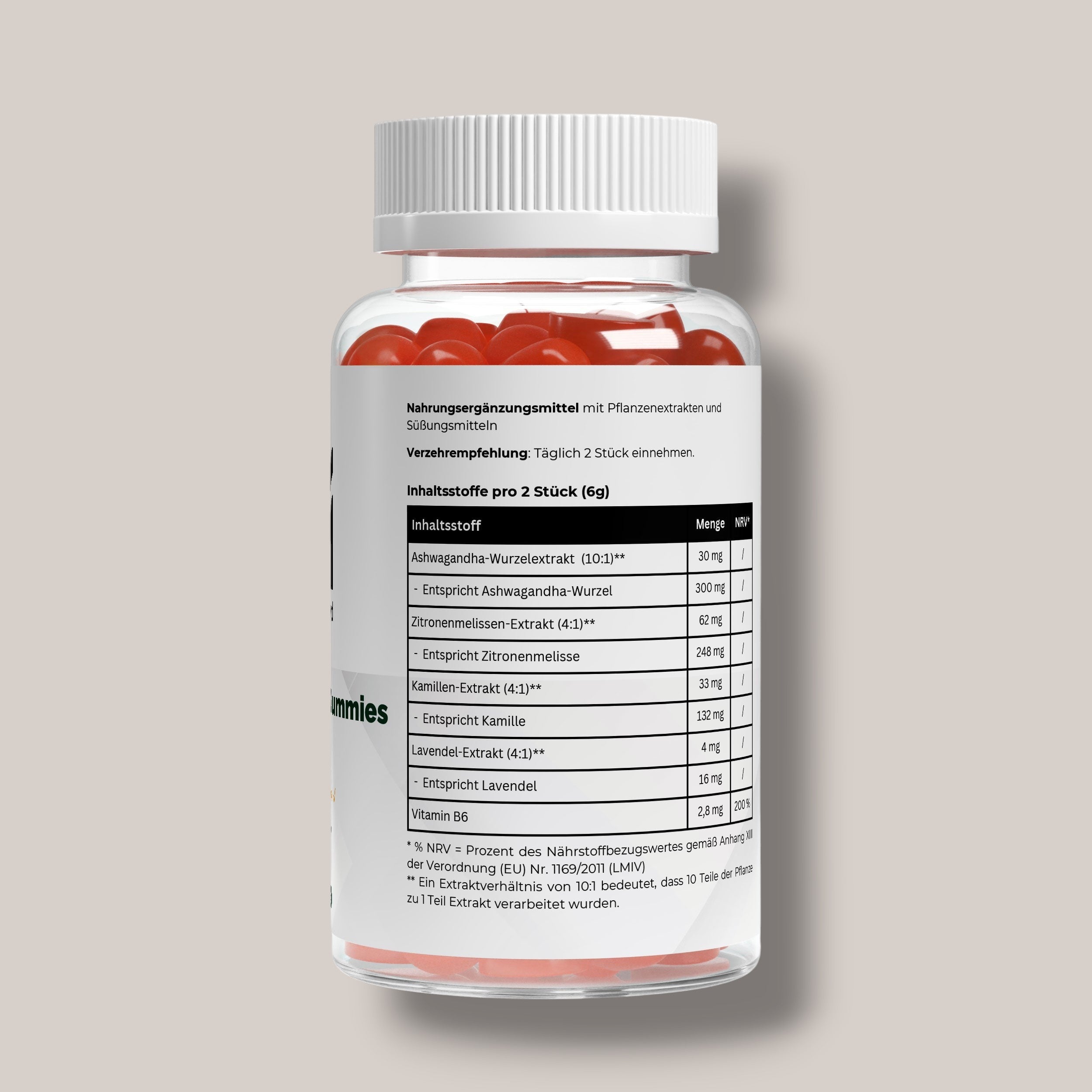 Ashwagandha + Vitamin B6 Gummies - 60 pcs.