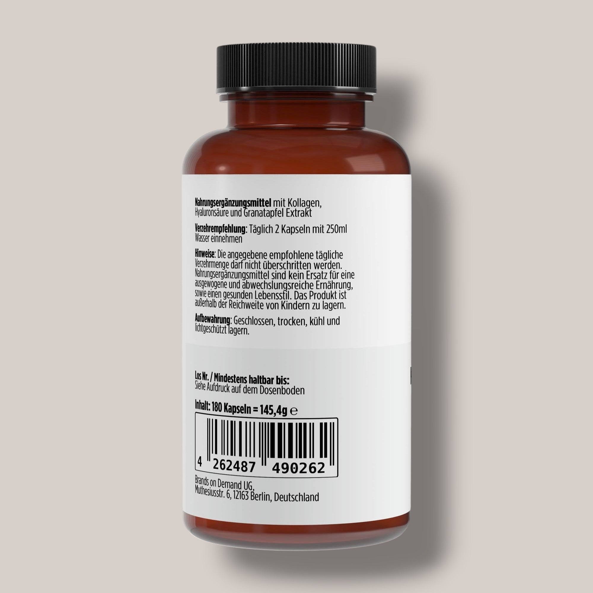 Premium Kollagenhydrolysat PLUS (3000-5000 DA ) - 180 Kapseln