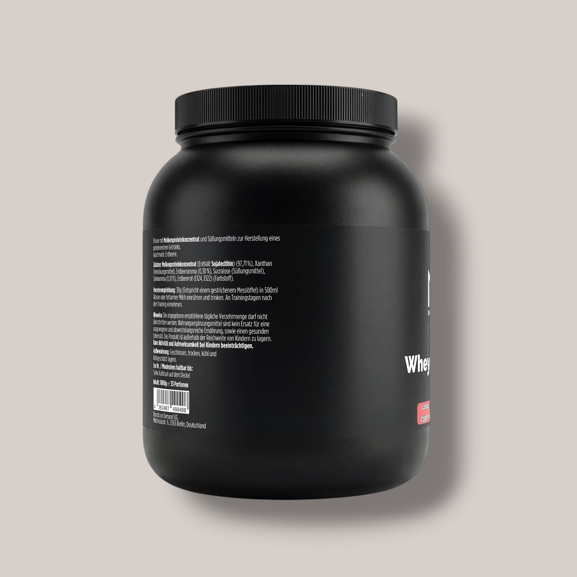 Premium Whey Protein Erdbeere - 1.000g