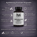Apfelessig Extrakt Kapseln (600mg je Kapsel) - 120 vegane Kapseln