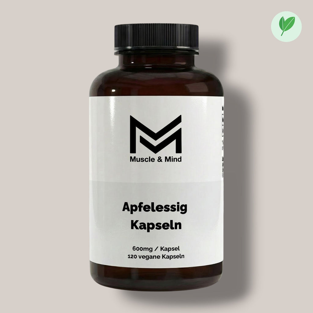 Muscle&Mind Apfelessig Extrakt Kapseln – leicht verdaulich – 600 mg je Kapsel