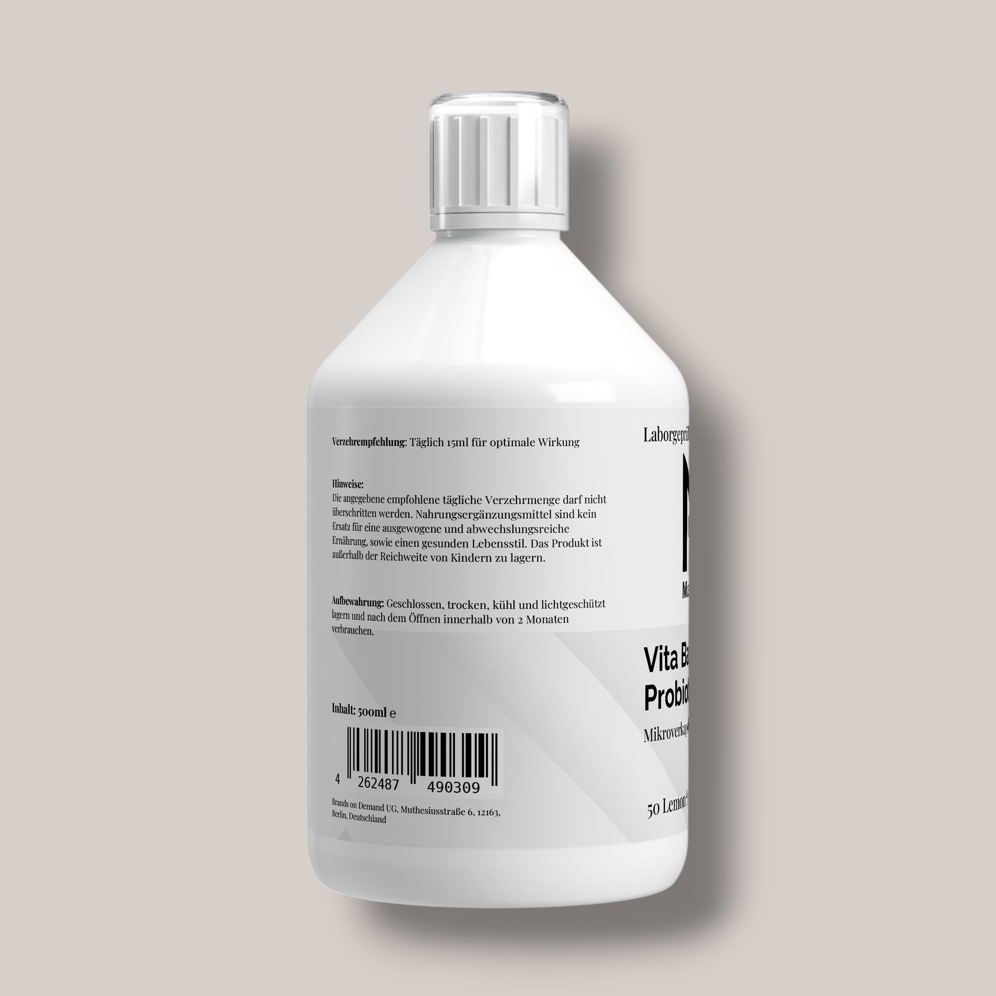 Vita Balance + Probiotik Mix- mikroverkapselt - Lemon - 500ml