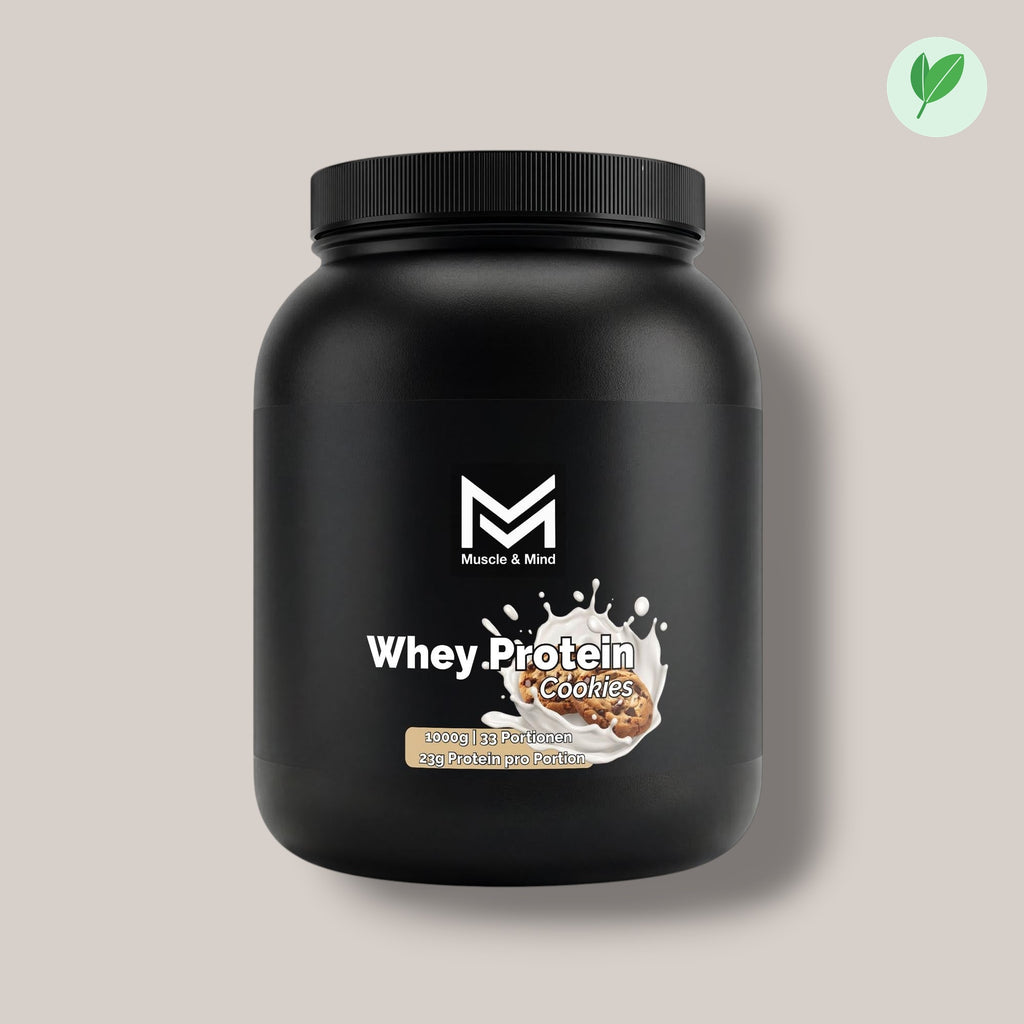 Muscle&Mind Whey Protein Cookies – leicht verdaulich – 1000g