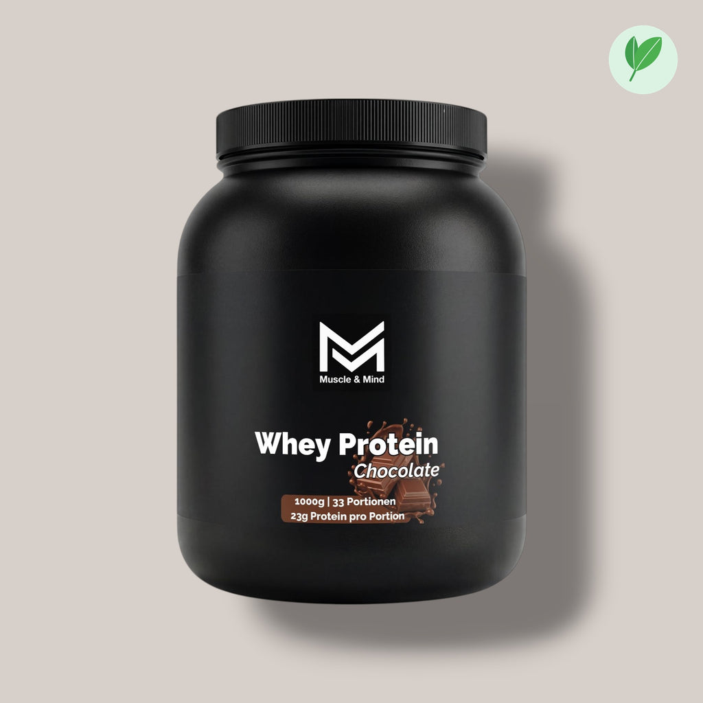 Muscle&Mind Whey Protein Schokolade – leicht verdaulich – 1000g
