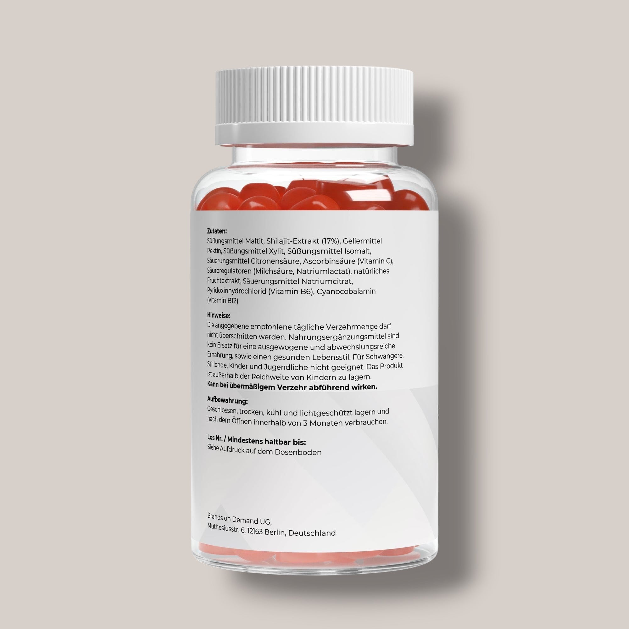 Premium Shilajit Gummies 1000 + Vitamin C,B6, B12 - 60 Stk