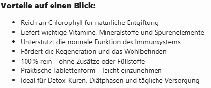 Chlorella - 1000 Tabletten