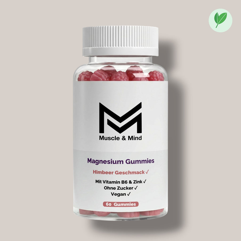 Muscle&Mind Magnesium Gummies (+Zink, B6) – leicht verdaulich – 60 Stück