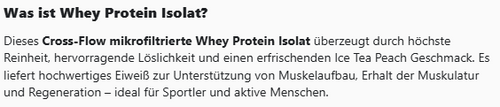 Clear Whey Protein Eistee Pfirsich - 500g