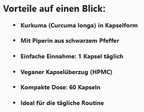 Kurkuma + Piperin - 60 Kapseln